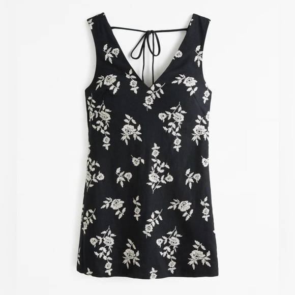 Abercrombie Embroidered Linen Blend Mini Dress - Picture 7 of 7